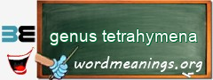 WordMeaning blackboard for genus tetrahymena